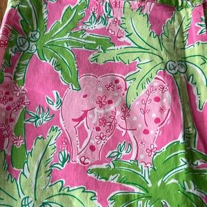 Lilly Pulitzer Vintage White Label Pants Taboo Elephant print.  2